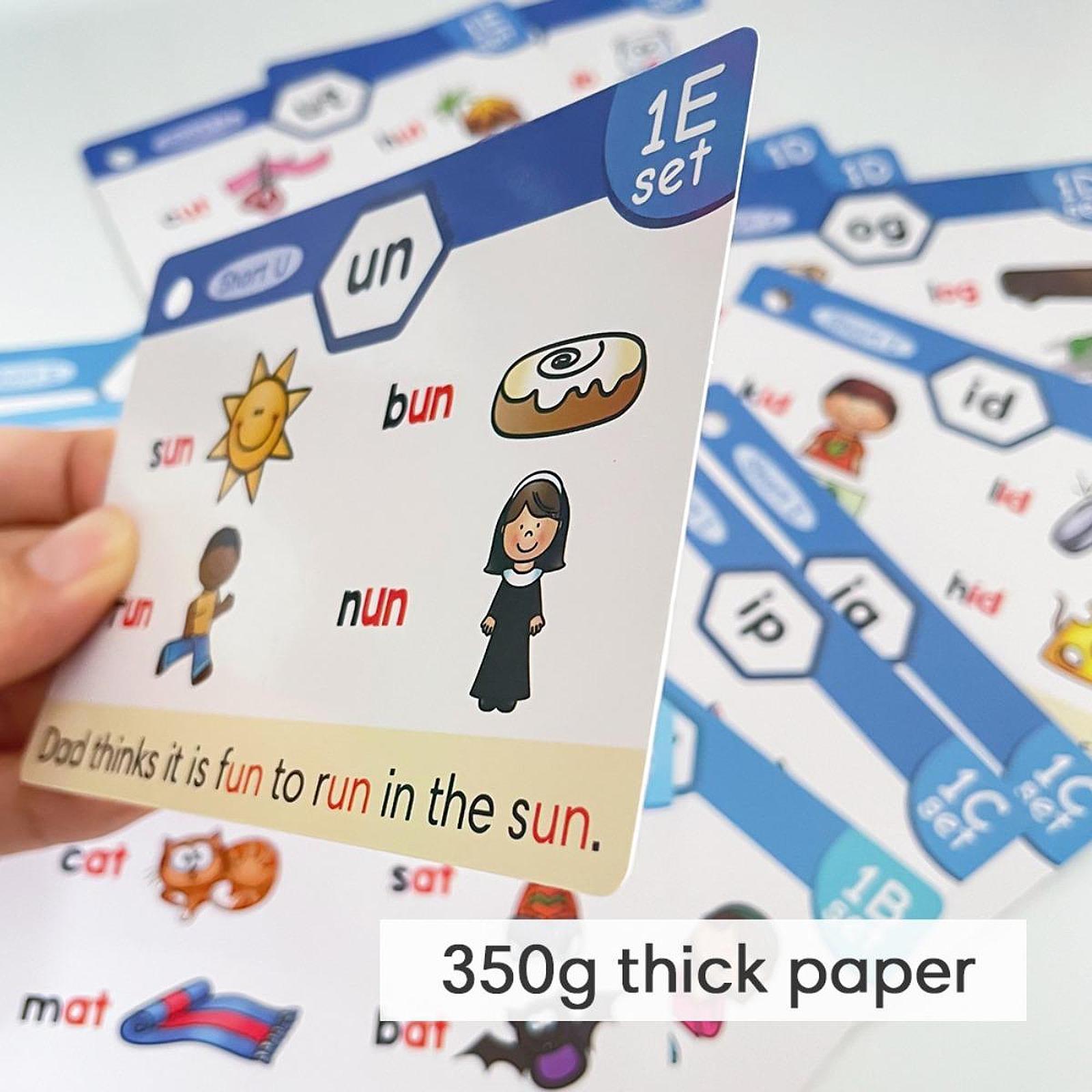 Phonics Card Game - Cartões de Flashcards de Fonética para