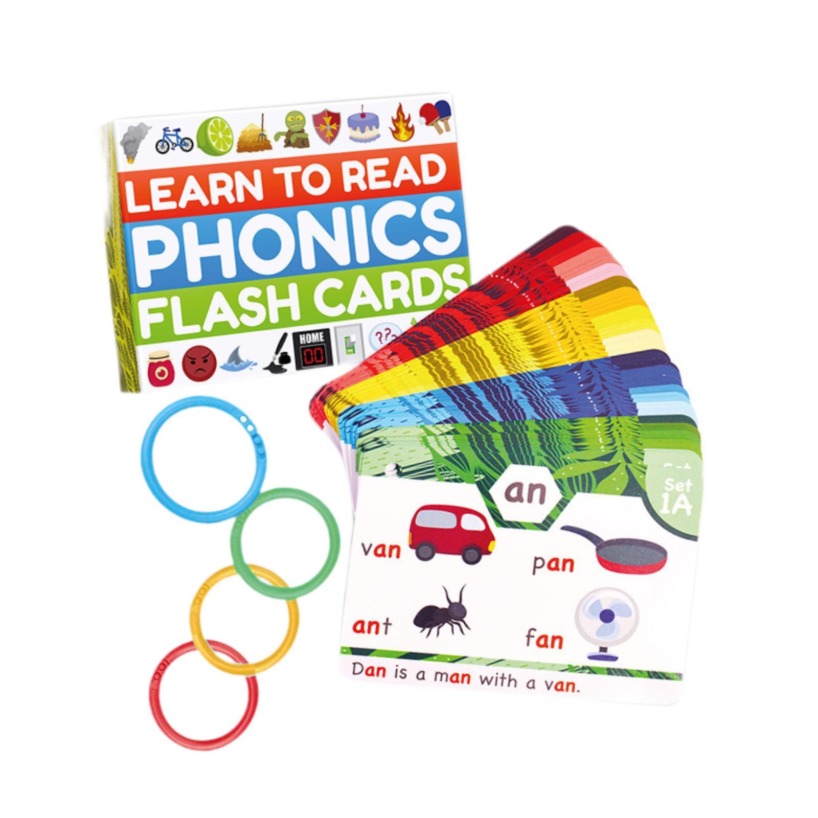 Phonics Card Game - Cartões de Flashcards de Palavras para