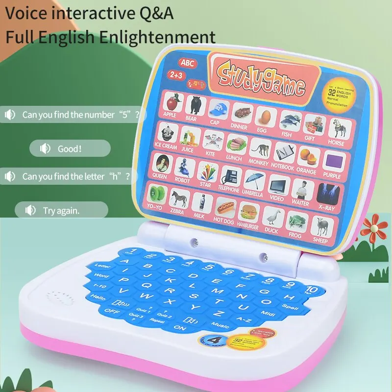 Kids Educational Computer - Brinquedo de Laptop Pequeno para Aprender