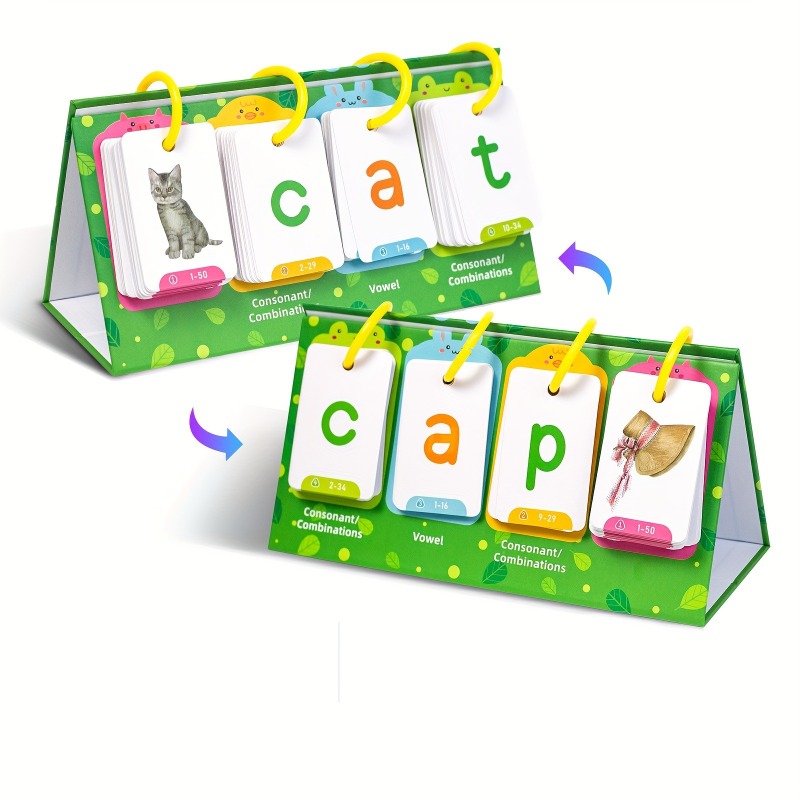 Phonics Card Game - Aotblcer 129 peças jogo de construtor
