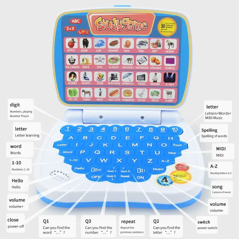Brinquedo de Laptop Pequeno pa - Kids Educational Computer avaliação e preço