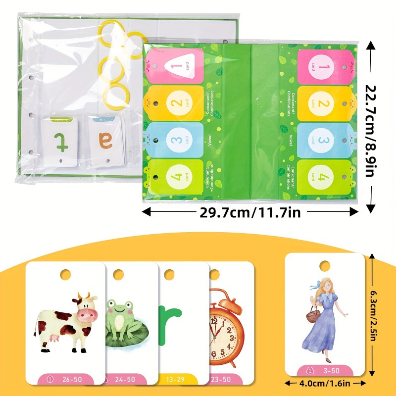 Aotblcer 129 peças jogo de con - Phonics Card Game avaliação e preço