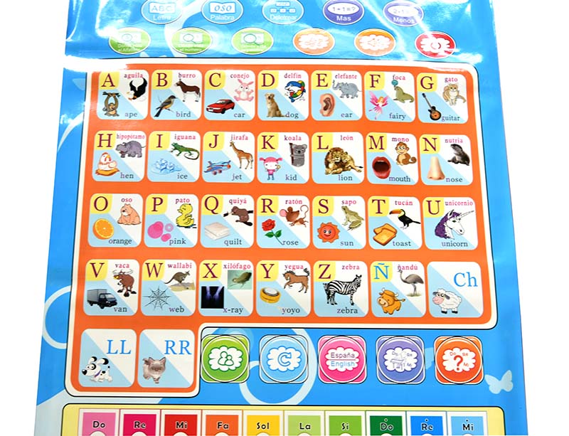 Gráfico fônico de idioma espan - Kids Educational Computer avaliação e preço