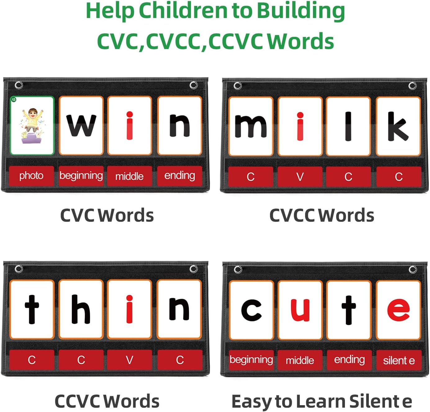 Gráfico de bolso para construç - Phonics Card Game avaliação e preço