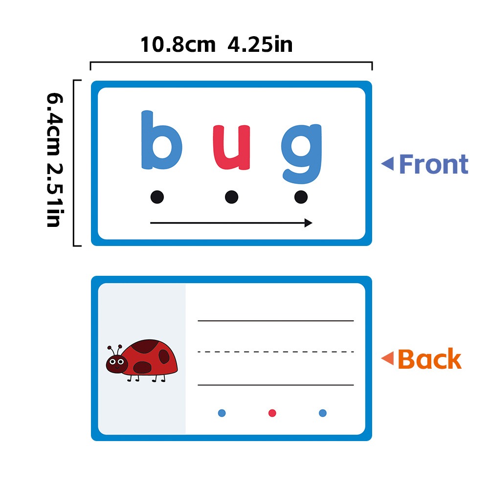 Cartões flash de escrita apagá - Phonics Card Game avaliação e preço